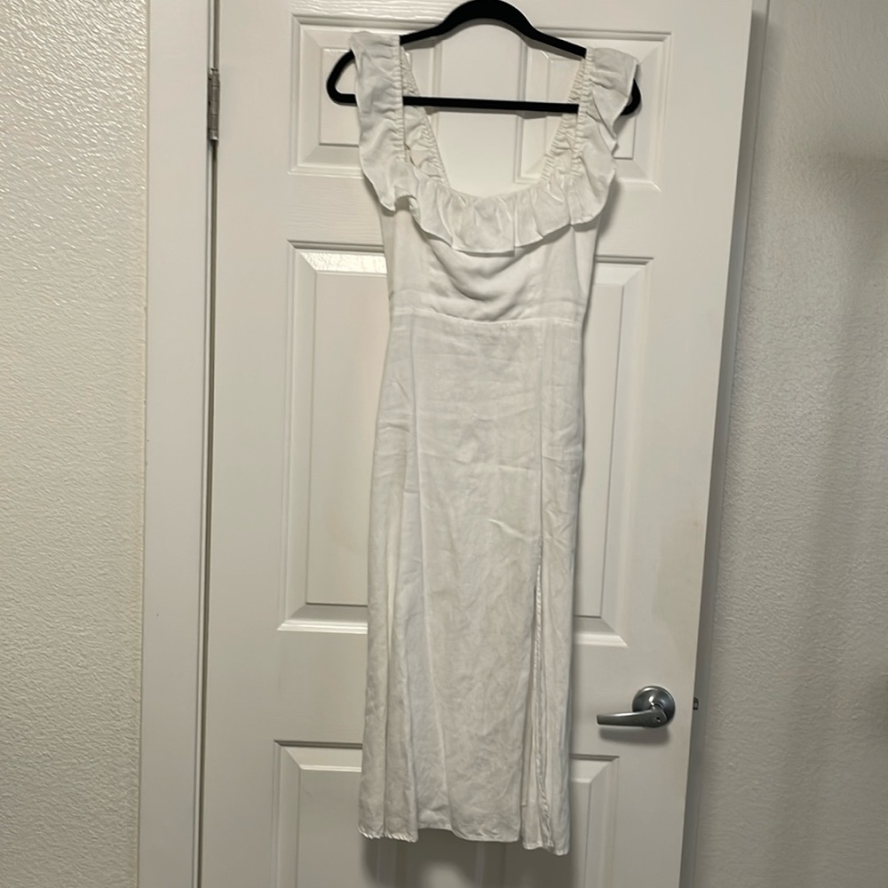 Reformation Amethyst Dress in White